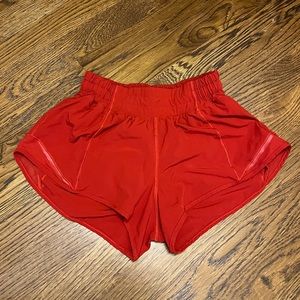 Lululemon Hotty Hot shorts. Red color. Length 2.5"